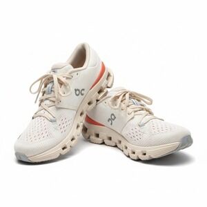 On Running Cloud X 4 Womens 6 Ivory Salmon Training Shoes 3WE30073297 NEW